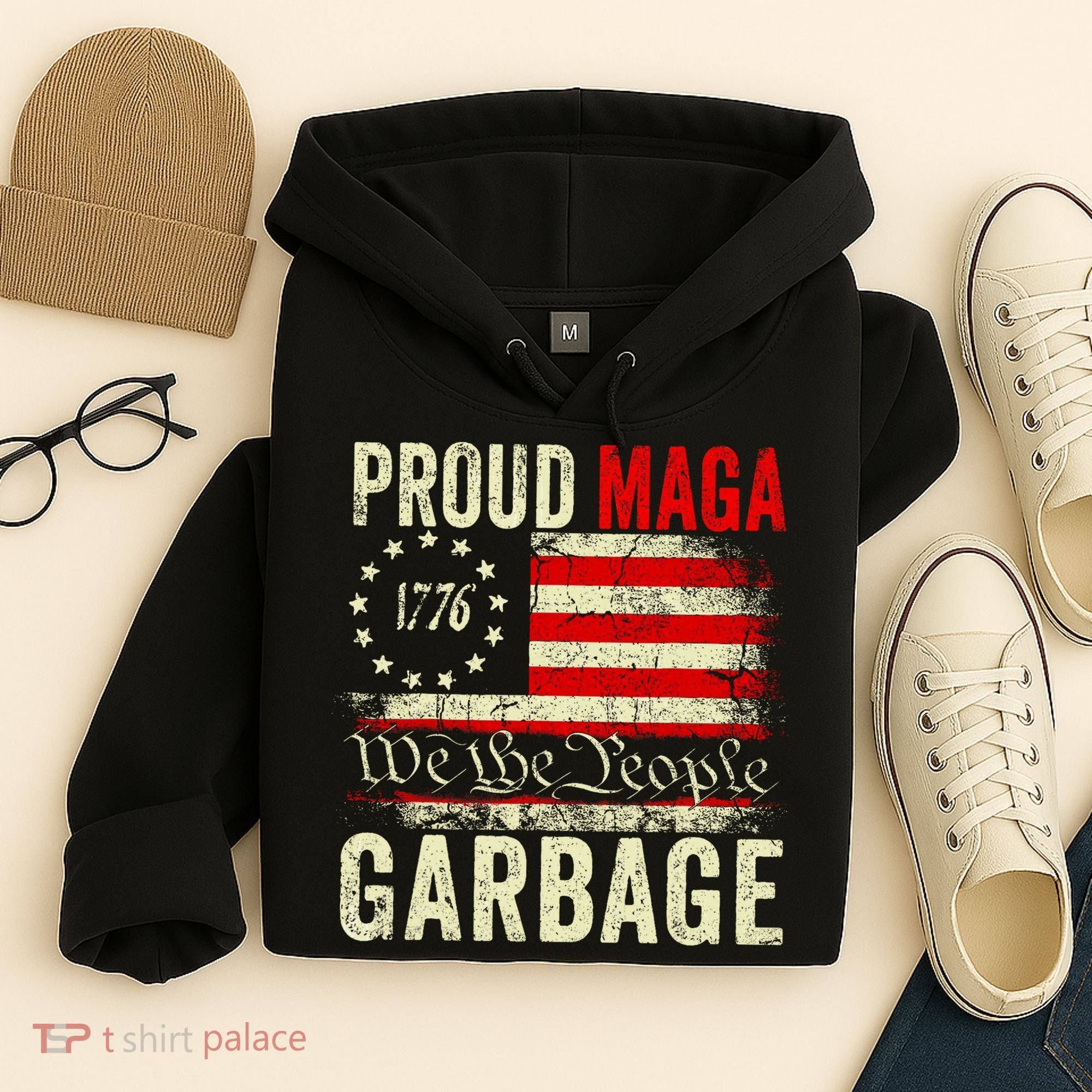 Proud Maga Garbage Make American Garbage Great Again Hoodie