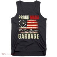 Proud Maga Garbage Make American Garbage Great Again Tank Top thumb 0