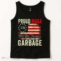 Proud Maga Garbage Make American Garbage Great Again Tank Top thumb 2
