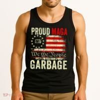 Proud Maga Garbage Make American Garbage Great Again Tank Top thumb 3