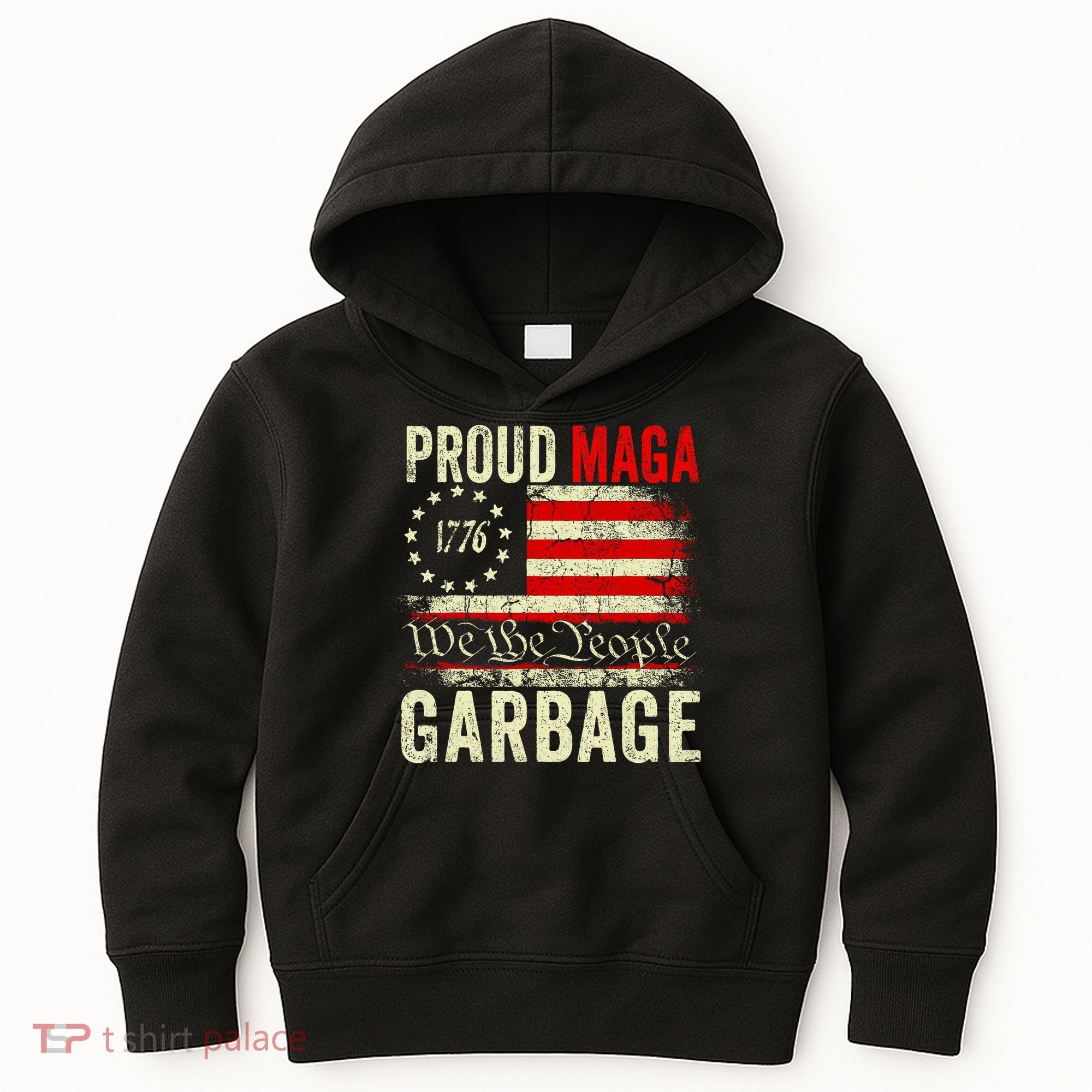 Proud Maga Garbage Make American Garbage Great Again Kids Hoodie