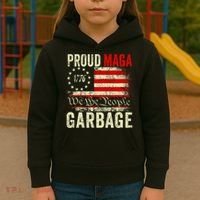 Proud Maga Garbage Make American Garbage Great Again Kids Hoodie thumb 3