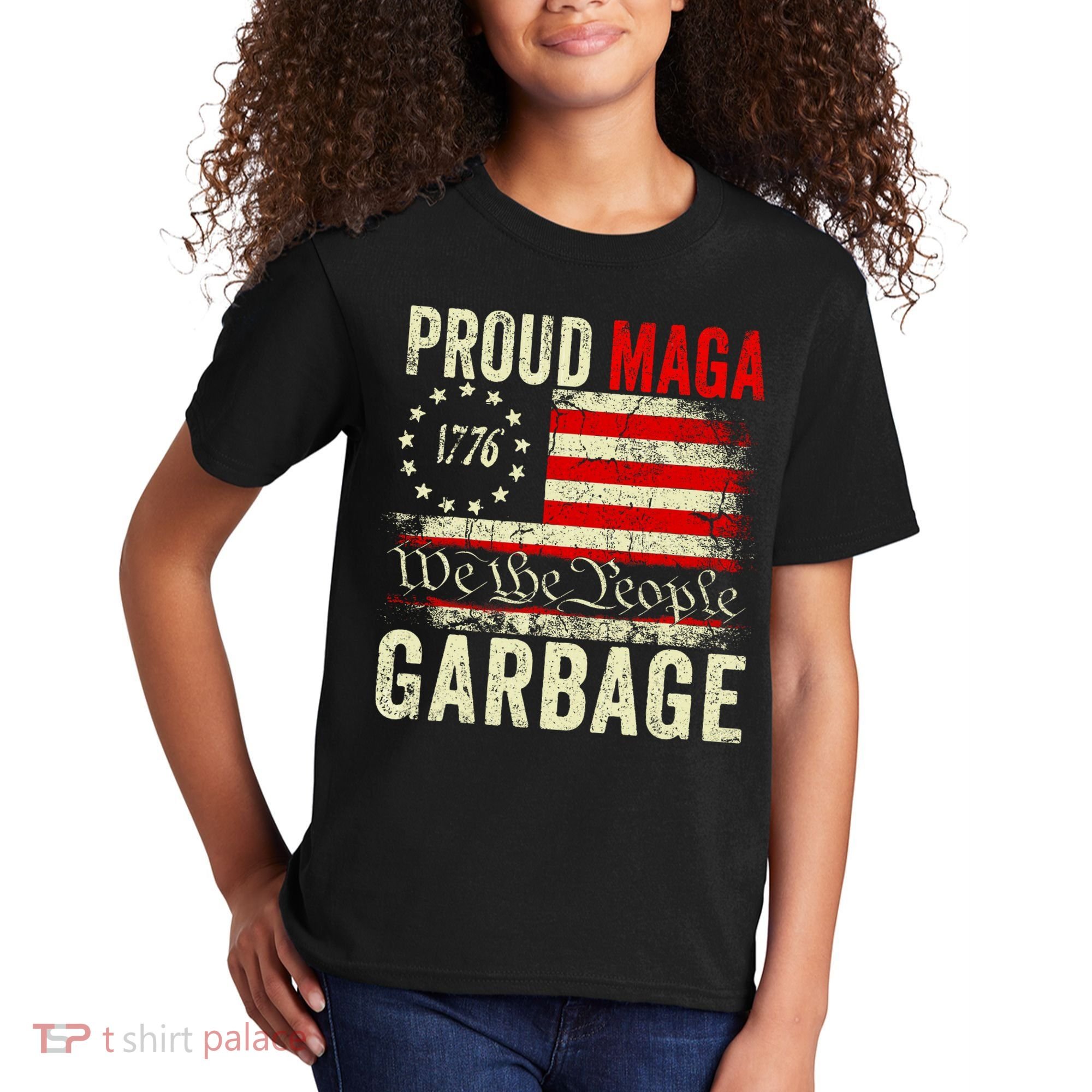 Proud Maga Garbage Make American Garbage Great Again Kids T-Shirt