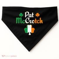 Pat Mccrotch Gift Funny St Patrick's Day Shamrock Irish Gift USA-Made Doggie Bandana thumb 0