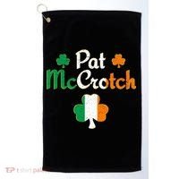 Pat Mccrotch Gift Funny St Patrick's Day Shamrock Irish Gift Golf Towel thumb 0