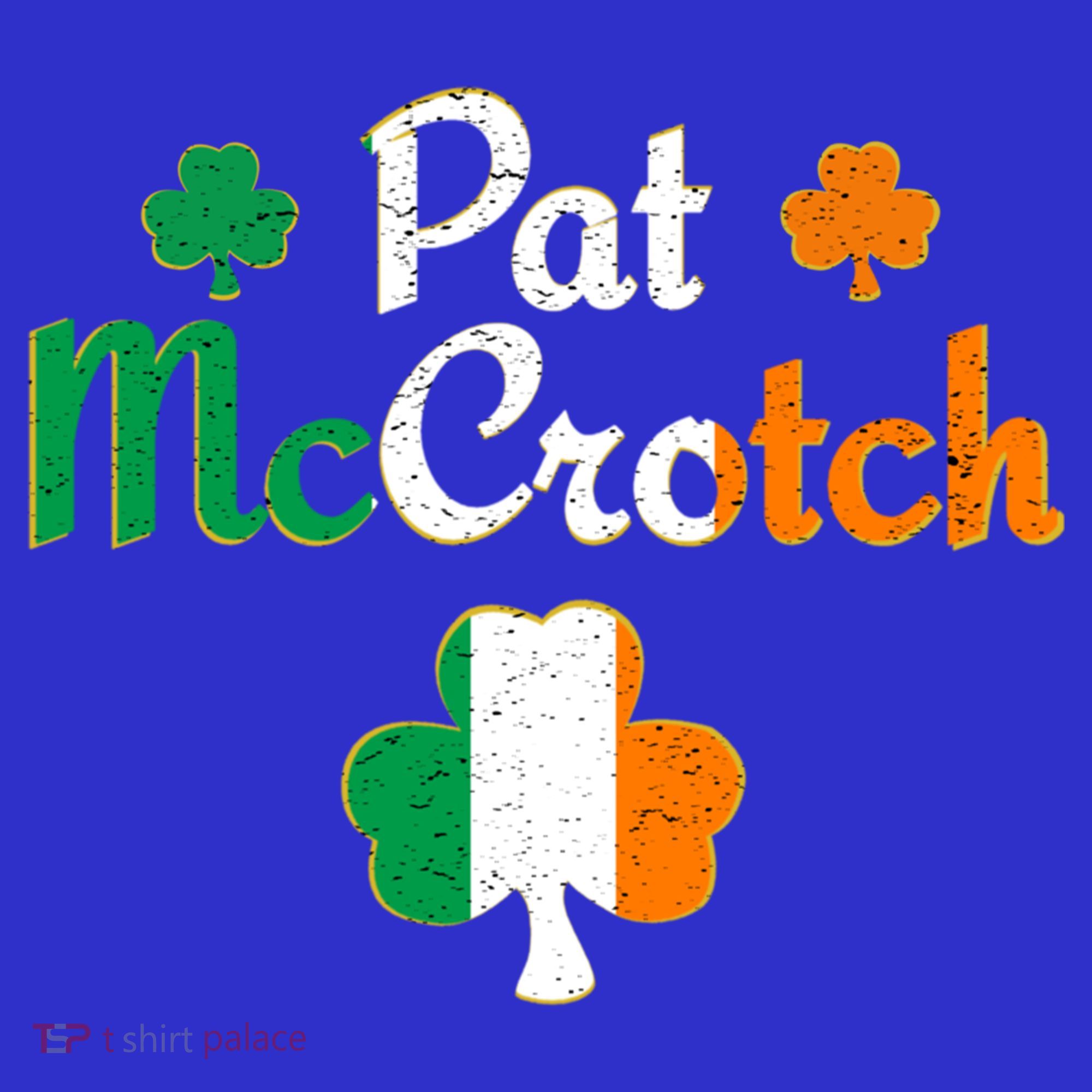 Pat Mccrotch Gift Funny St Patrick's Day Shamrock Irish Gift Coaster