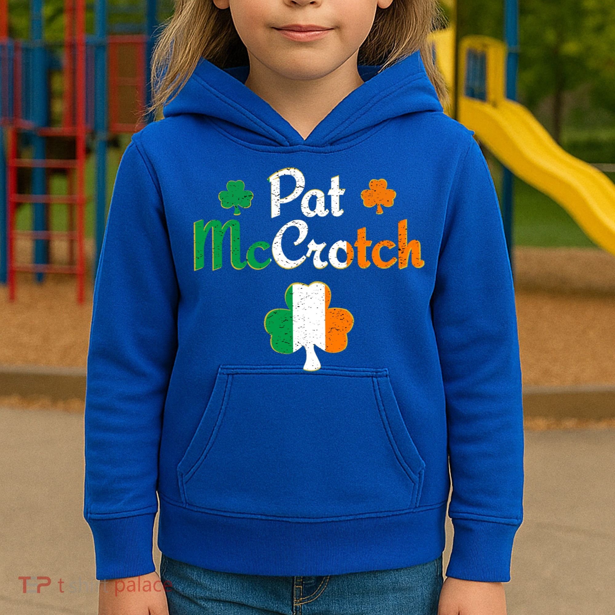 Pat Mccrotch Gift Funny St Patrick's Day Shamrock Irish Gift Kids Hoodie