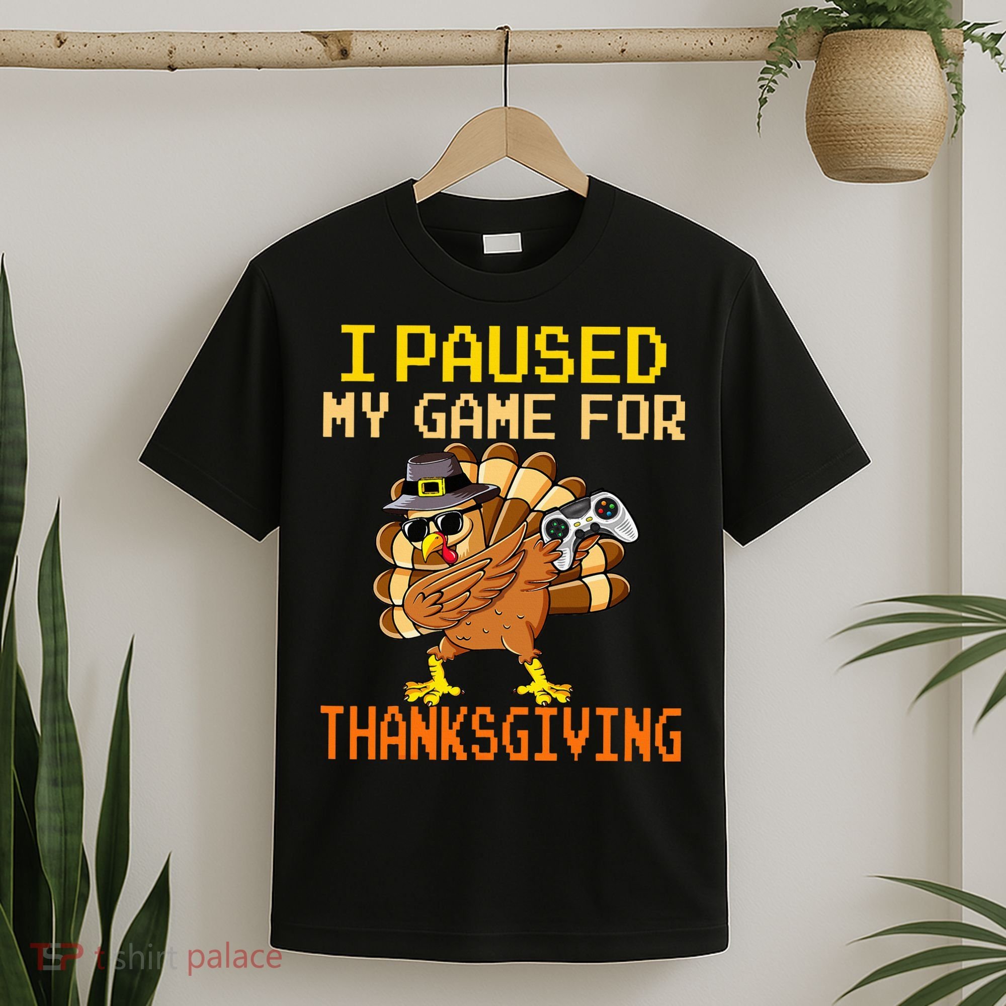 Paused My Game Thankful Video Gamer Thanksgiving T-Shirt