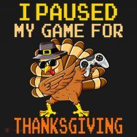Paused My Game Thankful Video Gamer Thanksgiving Baby Bodysuit thumb 2
