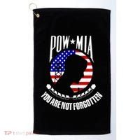 Pow Mia Gift American Flag You Are Not Forgotten Gift Golf Towel thumb 0