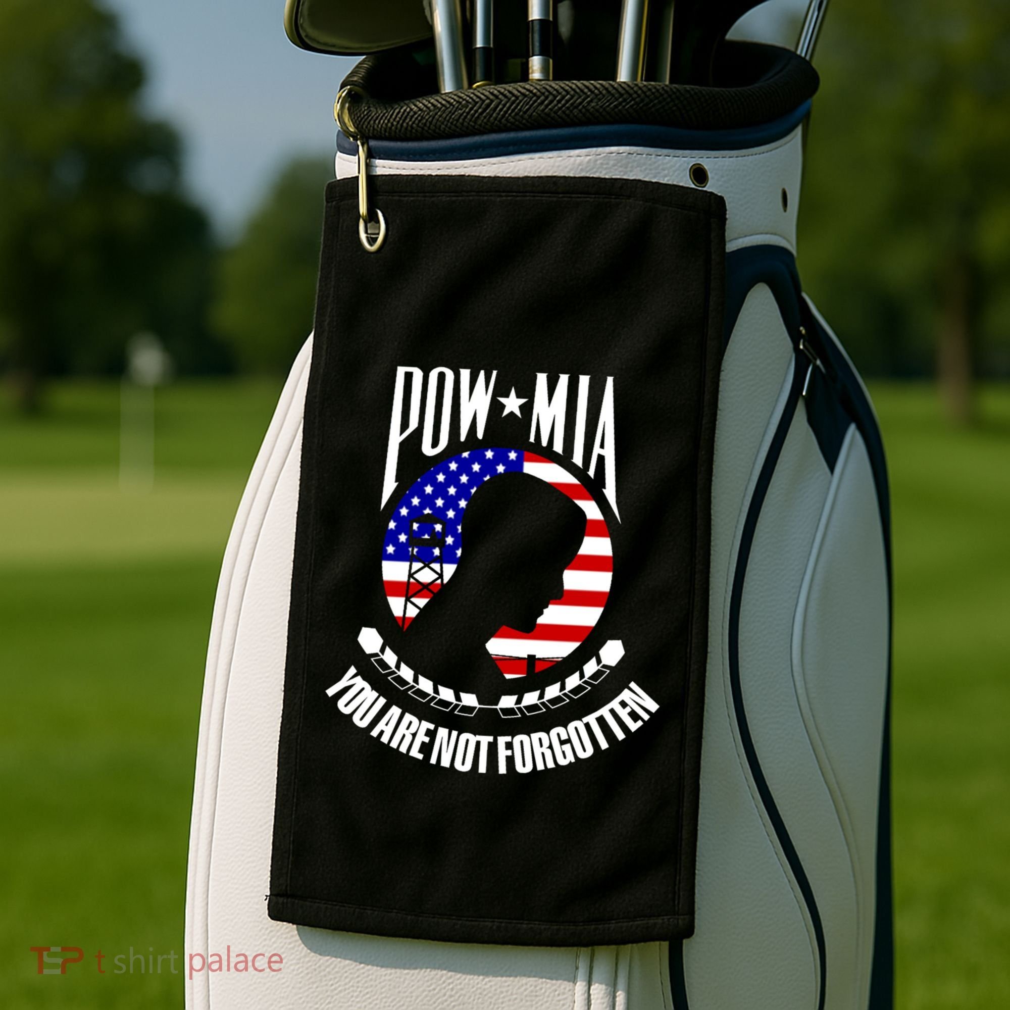 Pow Mia Gift American Flag You Are Not Forgotten Gift Golf Towel