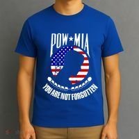 Pow Mia Gift American Flag You Are Not Forgotten Gift T-Shirt thumb 3