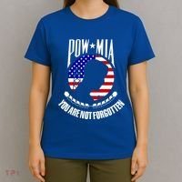 Pow Mia Gift American Flag You Are Not Forgotten Gift T-Shirt thumb 4