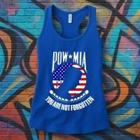 Pow Mia Gift American Flag You Are Not Forgotten Gift Women's Tank Top thumb 3