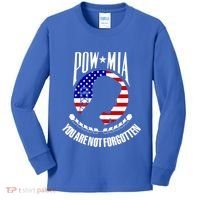 Pow Mia Gift American Flag You Are Not Forgotten Gift Kids Long Sleeve Shirt thumb 0