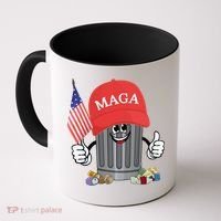 Proud Maga Garbage Trump Supporter Trash Can Cartoon Funny Gift Coffee Mug thumb 0