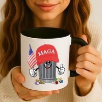 Proud Maga Garbage Trump Supporter Trash Can Cartoon Funny Gift Coffee Mug thumb 3