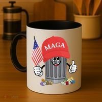 Proud Maga Garbage Trump Supporter Trash Can Cartoon Funny Gift Coffee Mug thumb 4
