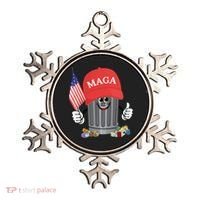 Proud Maga Garbage Trump Supporter Trash Can Cartoon Funny Gift Ornament thumb 0