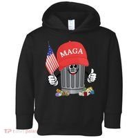 Proud Maga Garbage Trump Supporter Trash Can Cartoon Funny Gift Toddler Hoodie thumb 0