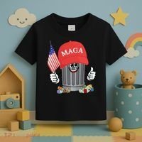 Proud Maga Garbage Trump Supporter Trash Can Cartoon Funny Gift Toddler T-Shirt thumb 3