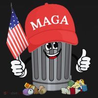 Proud Maga Garbage Trump Supporter Trash Can Cartoon Funny Gift Women's Long Sleeve Shirt thumb 2