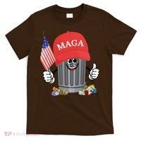 Proud Maga Garbage Trump Supporter Trash Can Cartoon Funny Gift T-Shirt thumb 0