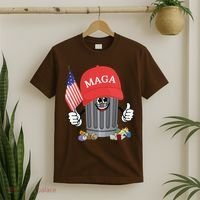 Proud Maga Garbage Trump Supporter Trash Can Cartoon Funny Gift T-Shirt thumb 2