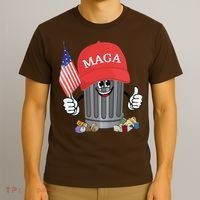 Proud Maga Garbage Trump Supporter Trash Can Cartoon Funny Gift T-Shirt thumb 3