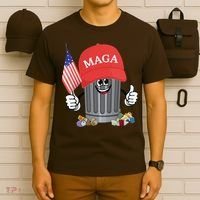 Proud Maga Garbage Trump Supporter Trash Can Cartoon Funny Gift T-Shirt thumb 6