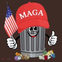Proud Maga Garbage Trump Supporter Trash Can Cartoon Funny Gift Baby Bodysuit thumb 2