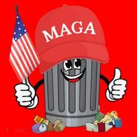 Proud Maga Garbage Trump Supporter Trash Can Cartoon Funny Gift Santa Hat thumb 1