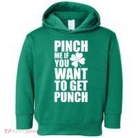 Pinch Me If You Want To Get Punch St Pattys Day Toddler Hoodie thumb 0