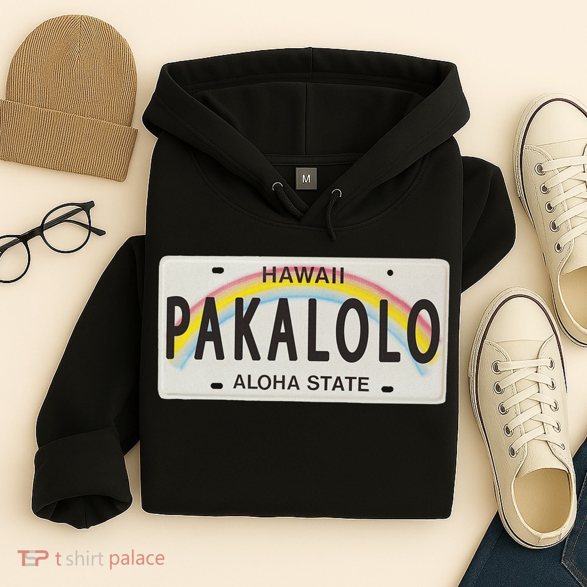 Pakalolo (Marijuana) Hawaii License Plate Hoodie