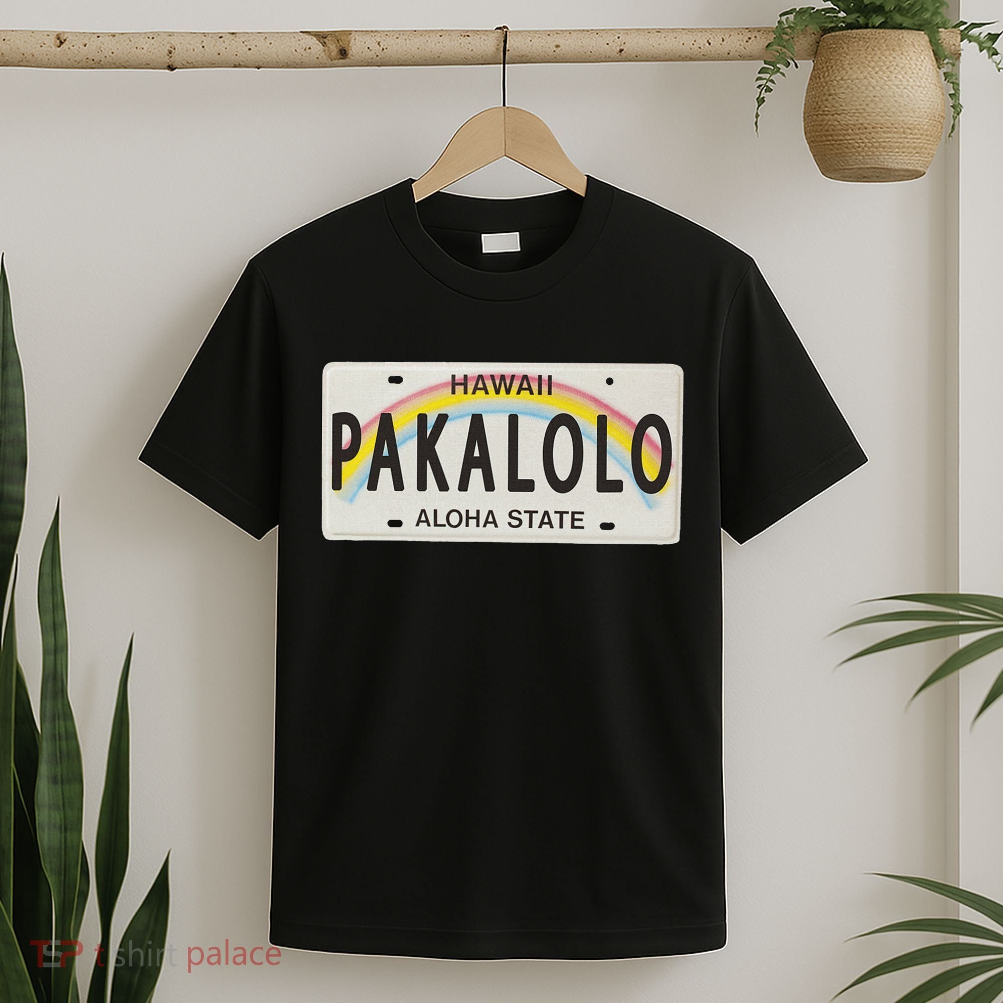 Pakalolo (Marijuana) Hawaii License Plate T-Shirt