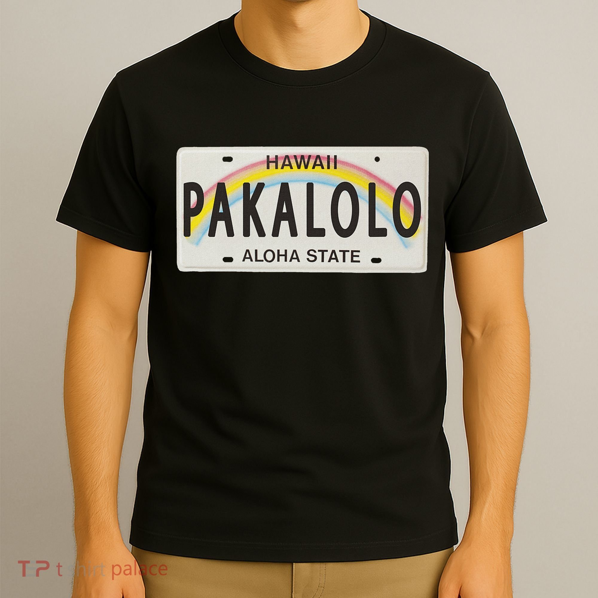 Pakalolo (Marijuana) Hawaii License Plate T-Shirt