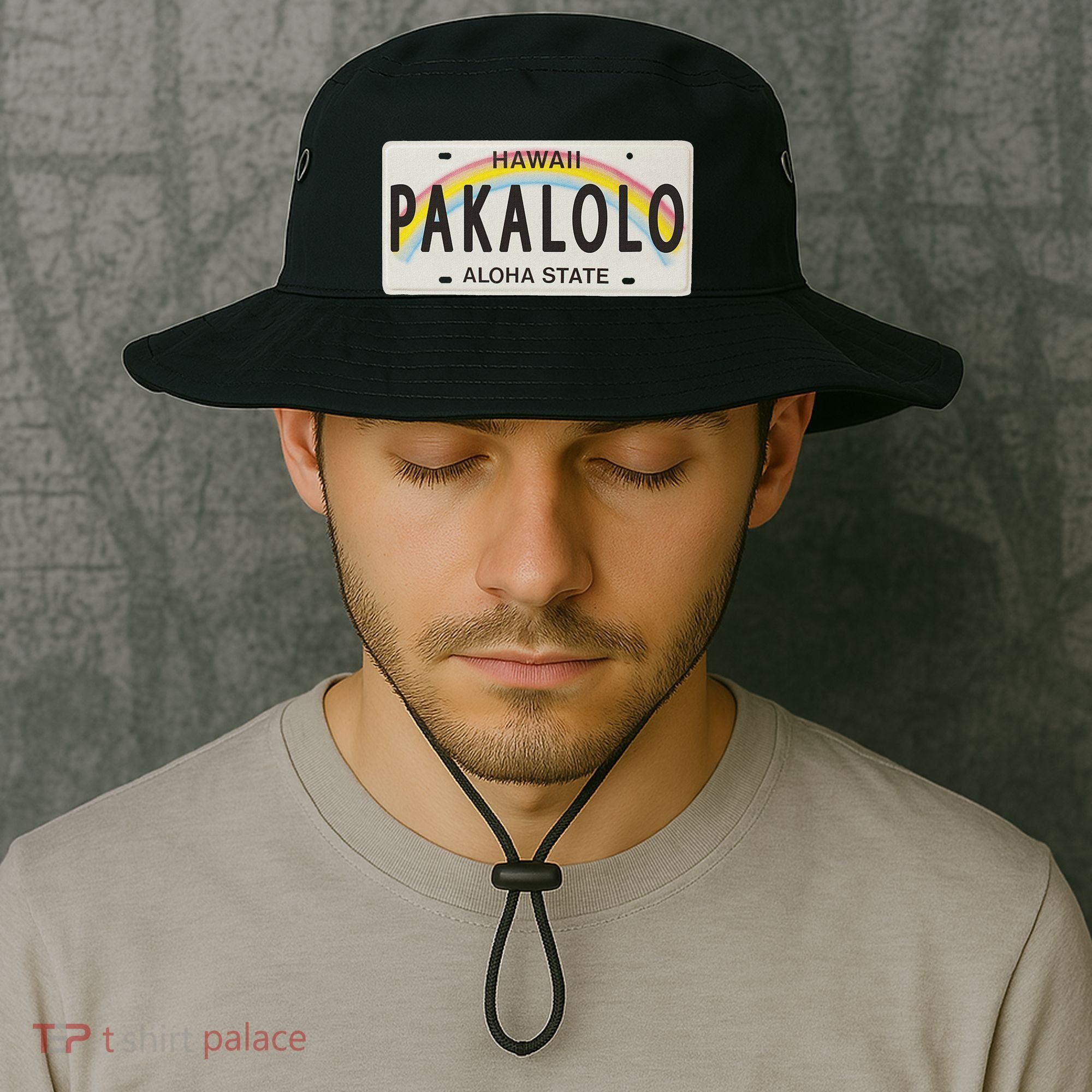 Pakalolo (Marijuana) Hawaii License Plate Bucket Hat