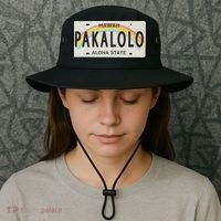 Pakalolo (Marijuana) Hawaii License Plate Bucket Hat thumb 3