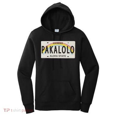Pakalolo (Marijuana) Hawaii License Plate Women's Hoodie
