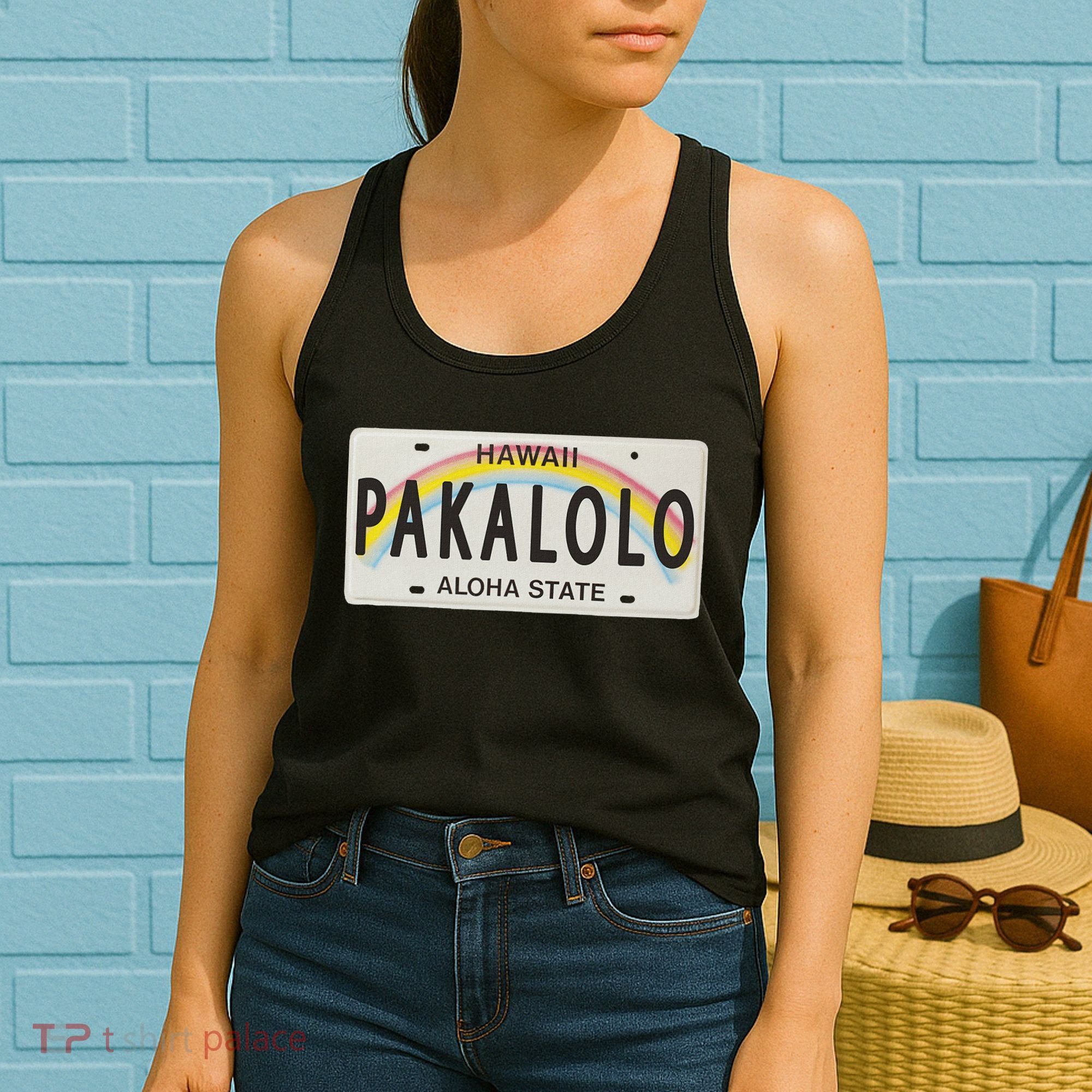 Pakalolo (Marijuana) Hawaii License Plate Women's Tank Top