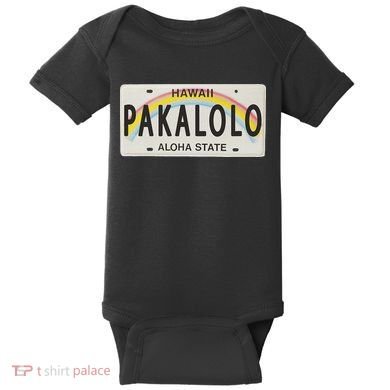 Pakalolo (Marijuana) Hawaii License Plate Baby Bodysuit