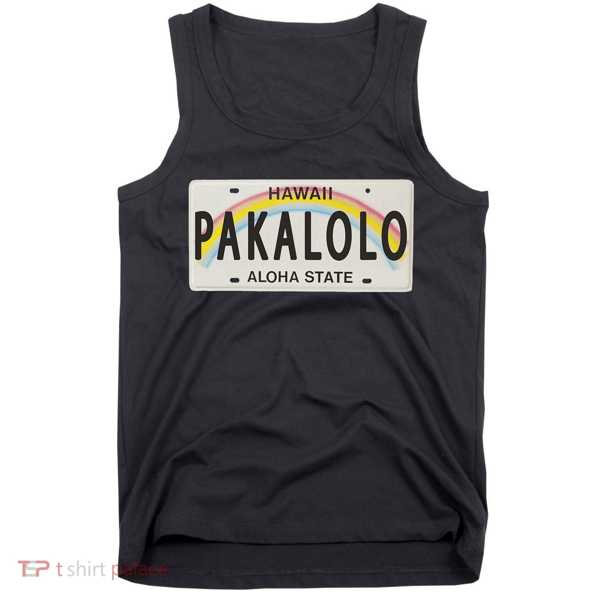 Pakalolo (Marijuana) Hawaii License Plate Tank Top