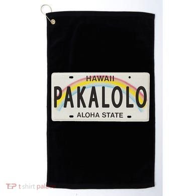 Pakalolo (Marijuana) Hawaii License Plate Golf Towel