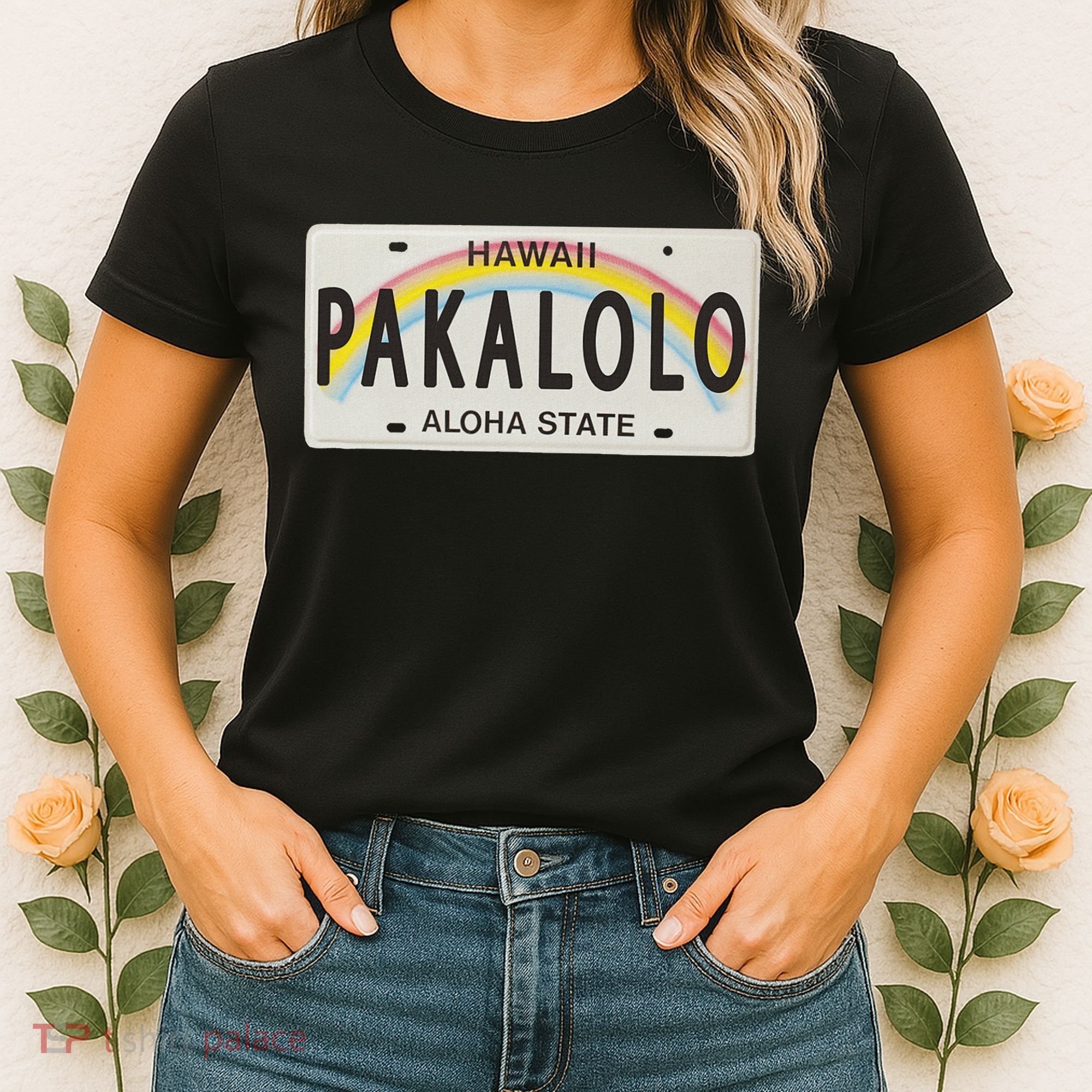 Pakalolo (Marijuana) Hawaii License Plate Women's T-Shirt