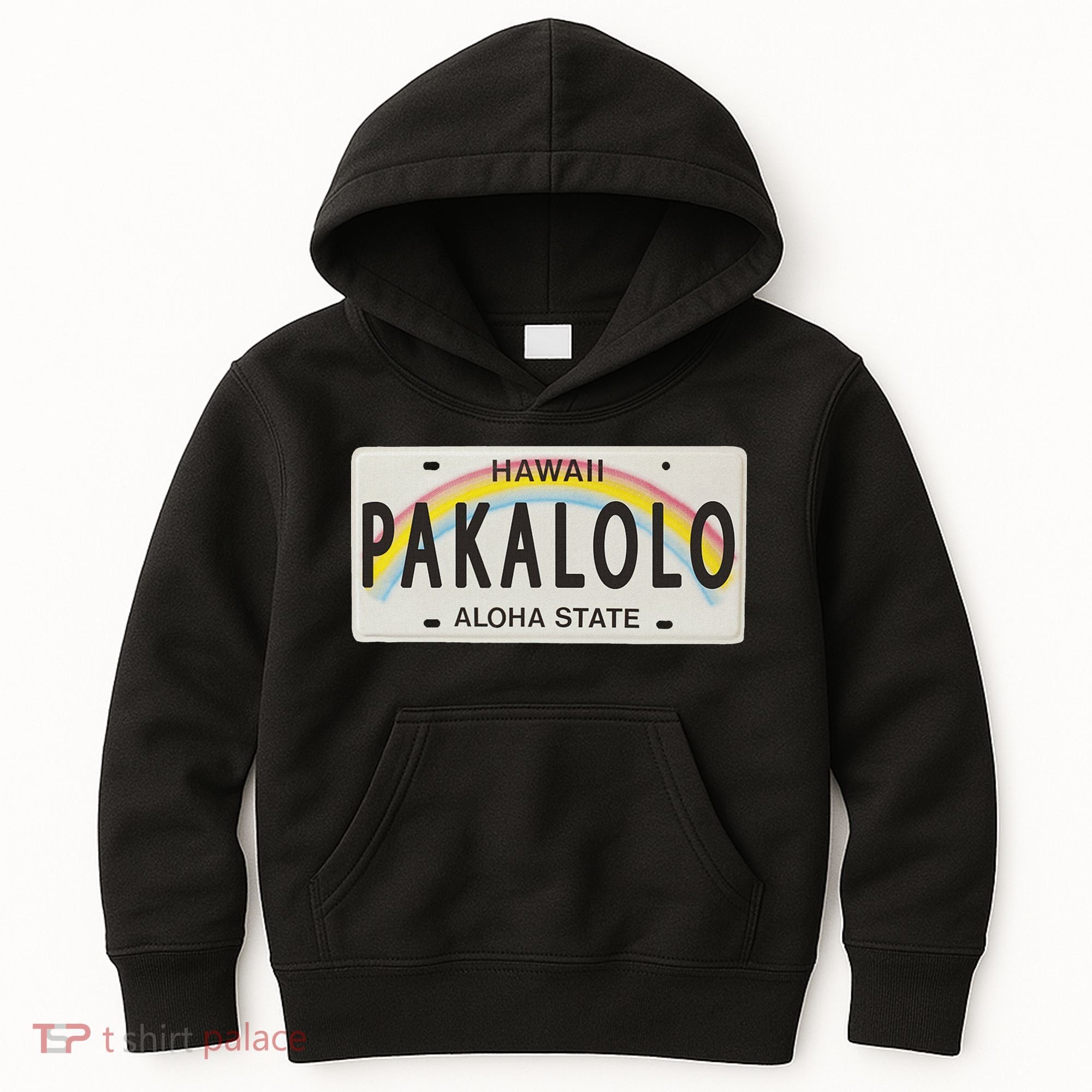 Pakalolo (Marijuana) Hawaii License Plate Kids Hoodie