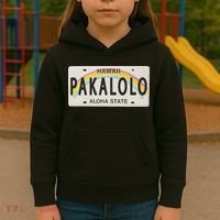 Pakalolo (Marijuana) Hawaii License Plate Kids Hoodie thumb 3