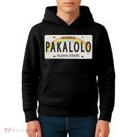 Pakalolo (Marijuana) Hawaii License Plate Kids Hoodie thumb 4