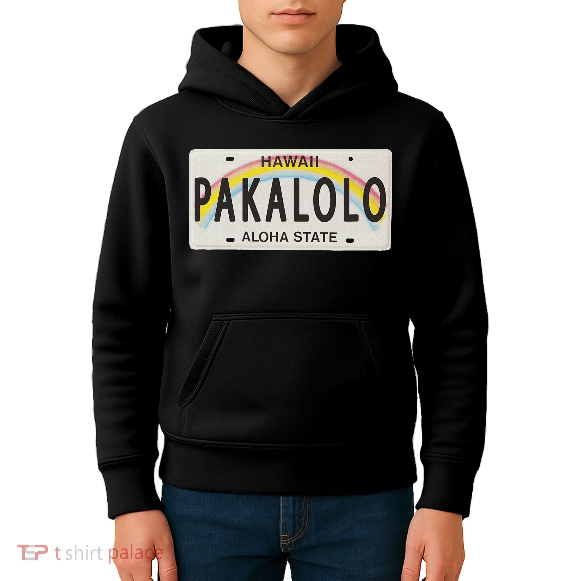 Pakalolo (Marijuana) Hawaii License Plate Kids Hoodie
