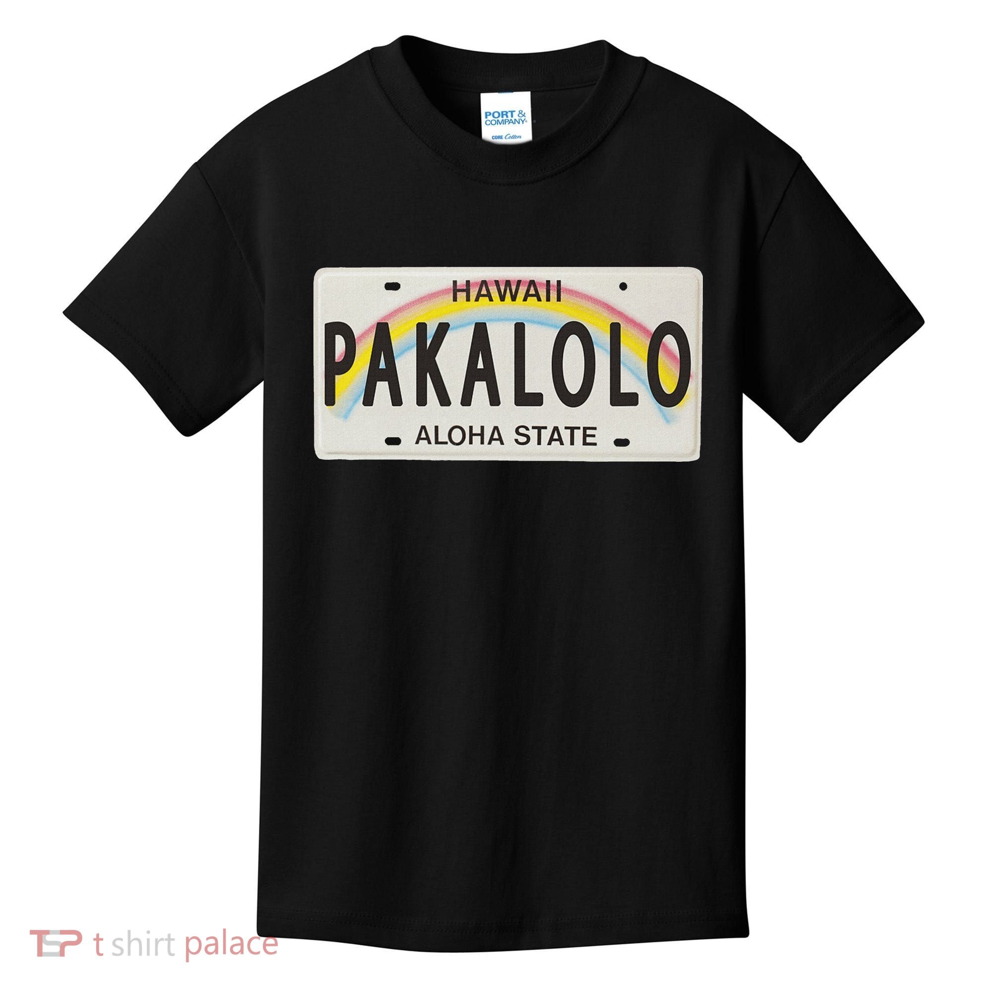 Pakalolo (Marijuana) Hawaii License Plate Kids T-Shirt
