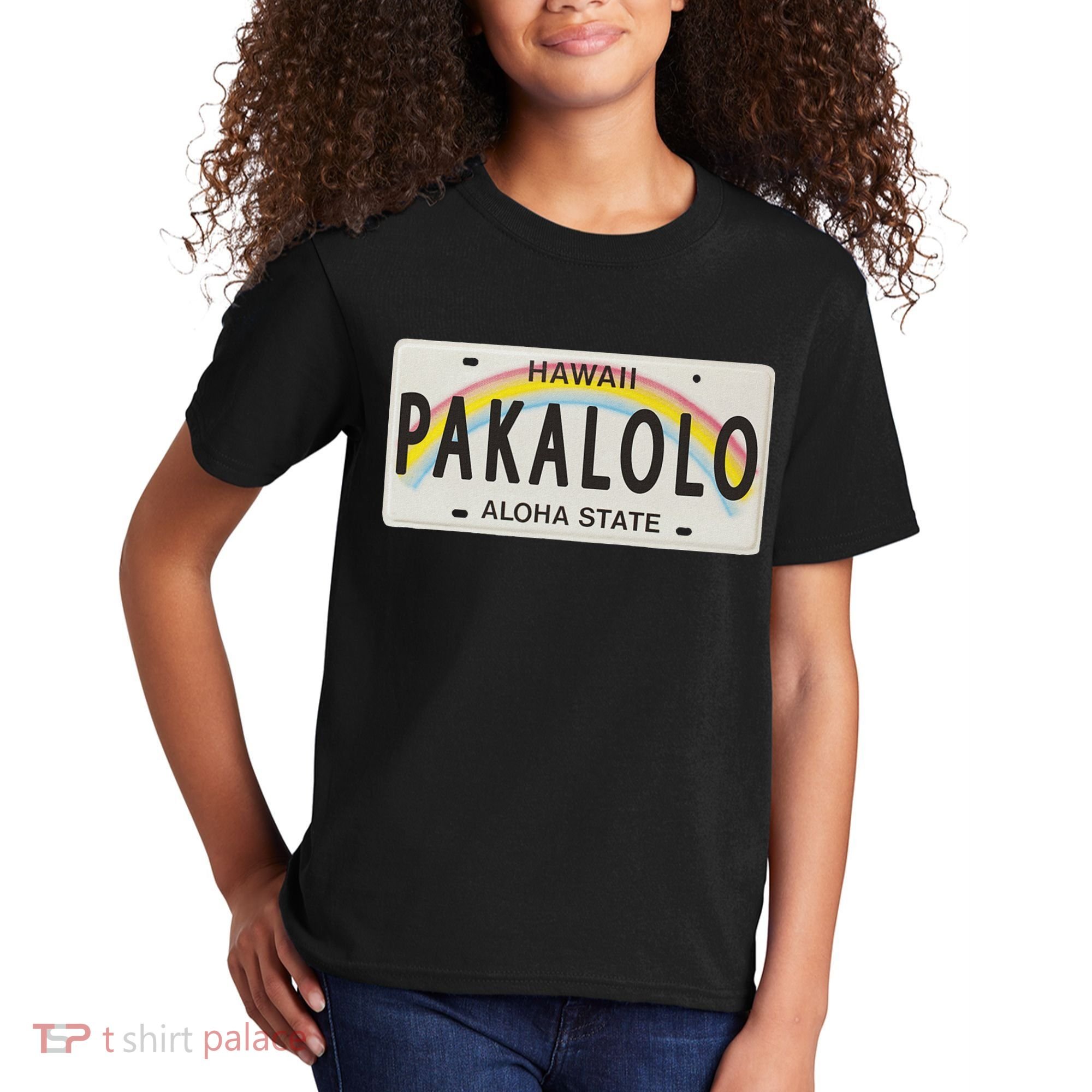 Pakalolo (Marijuana) Hawaii License Plate Kids T-Shirt